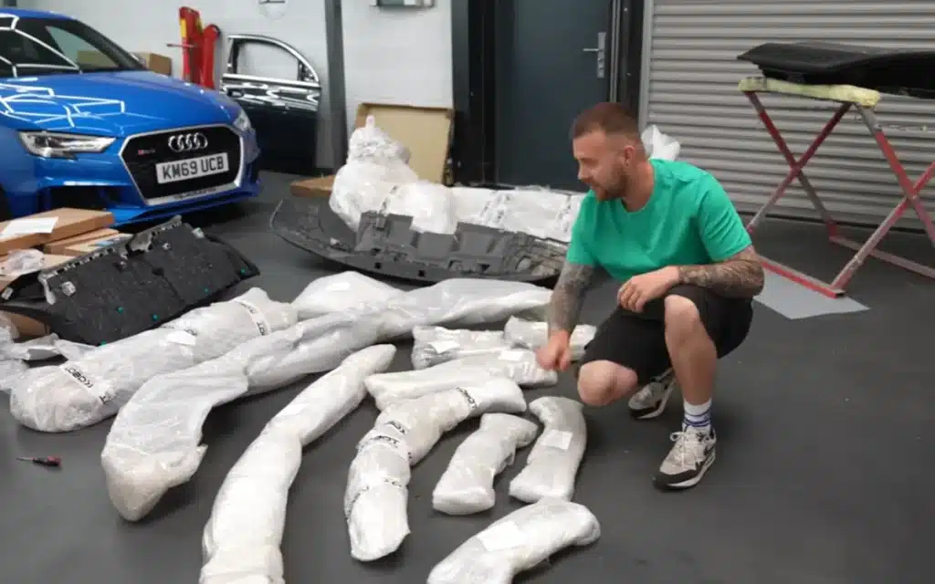 YouTuber Chris Slix turned a crashed Mercedes and a $13,000 Temu shopping spree into a chaotic DIY Temu Brabus GLE 63 S that somehow looks the part