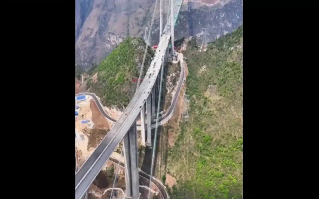 China sliced a mountain in half to build the Guizhou Luan Expressway, crowned by the Huajiang Canyon Bridge, soon to be the world’s highest bridge at 2,051ft