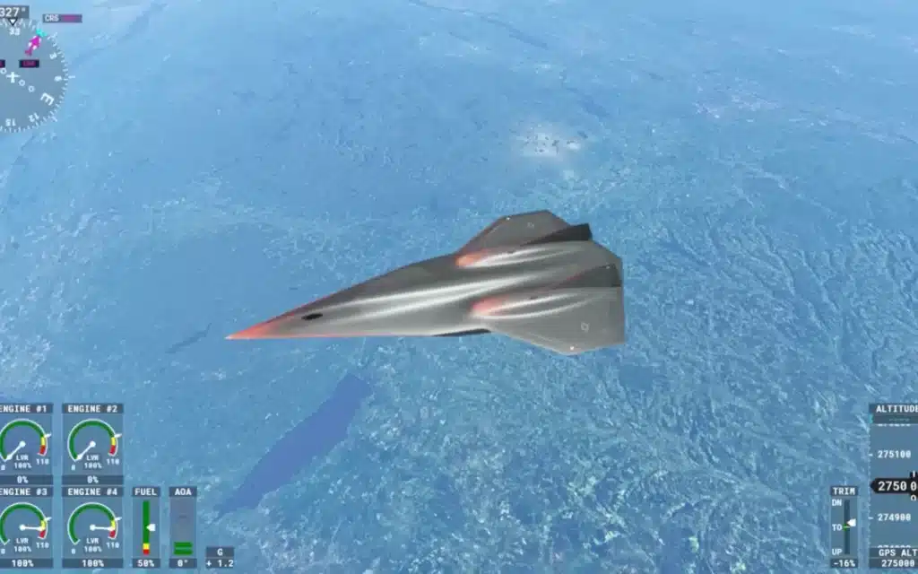A viral YouTube simulation shows what Mach 10 looks like at ground level, with a jet tearing from New York to San Francisco in just over two minutes