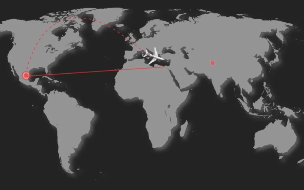 Discover why flight path routes often turn into curved flight paths, from globe distortions to weather, politics, and high-altitude strategy