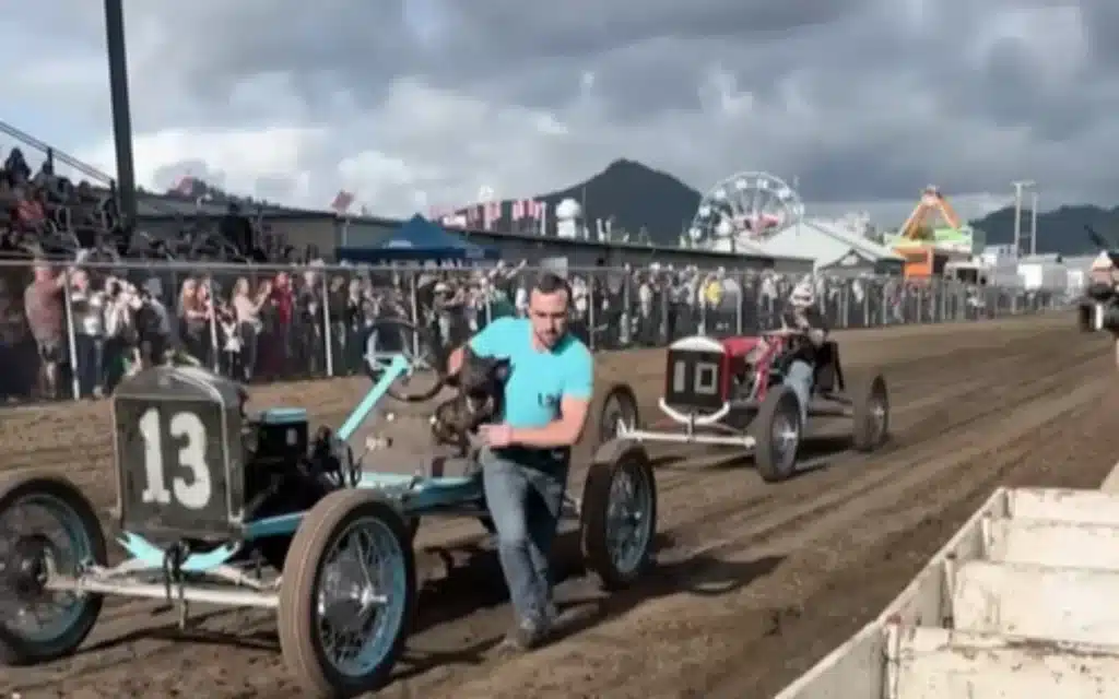 For 100 years, Oregon’s Pig-N-Ford Race has mixed Model T cars, live pigs, and pure chaos, and it might be the most redneck motorsport on Earth