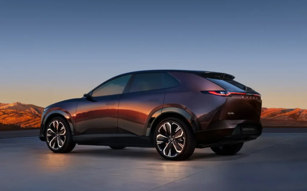 Mazda has revealed its new CX-6e electric SUV, featuring a color-shifting Nightfall Violet paint and marking a bold step in the brand’s EV direction