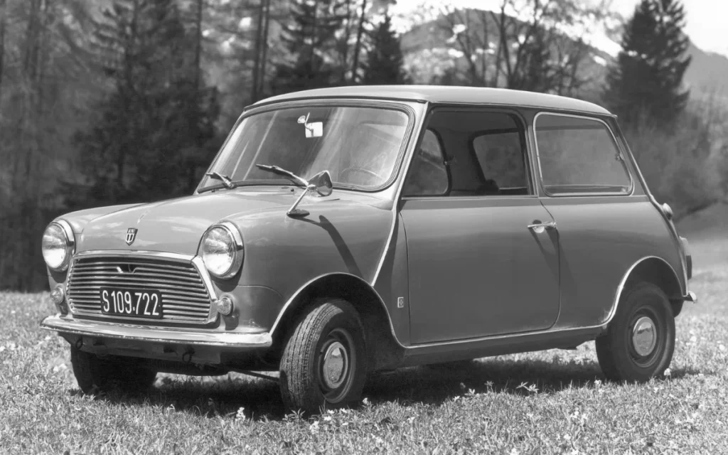 The 1959 Mini Cooper introduced a space-saving front-wheel-drive layout that reshaped car design and is still used in most modern vehicles today