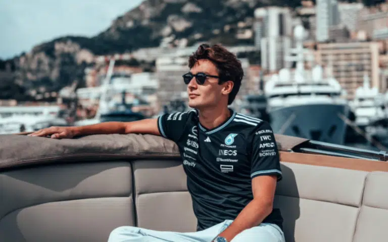 Formula 1 star George Russell buys a $2.8M Pershing 6X yacht – a high-speed, V12-powered vessel that's basically a race car for the sea.