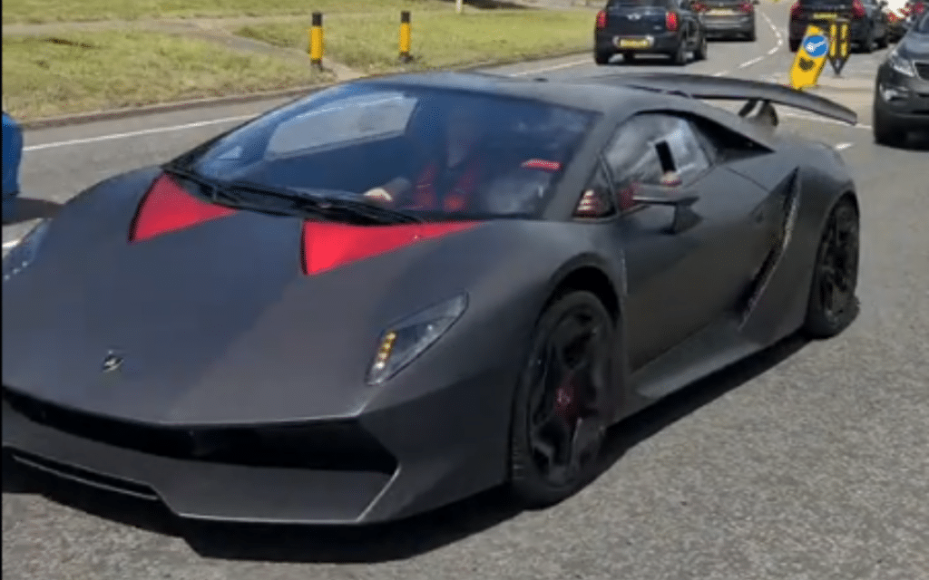 A street-legal version of the Lamborghini Sesto Elemento has been spotted out and about in the UK and is quite possibly the first of its kind