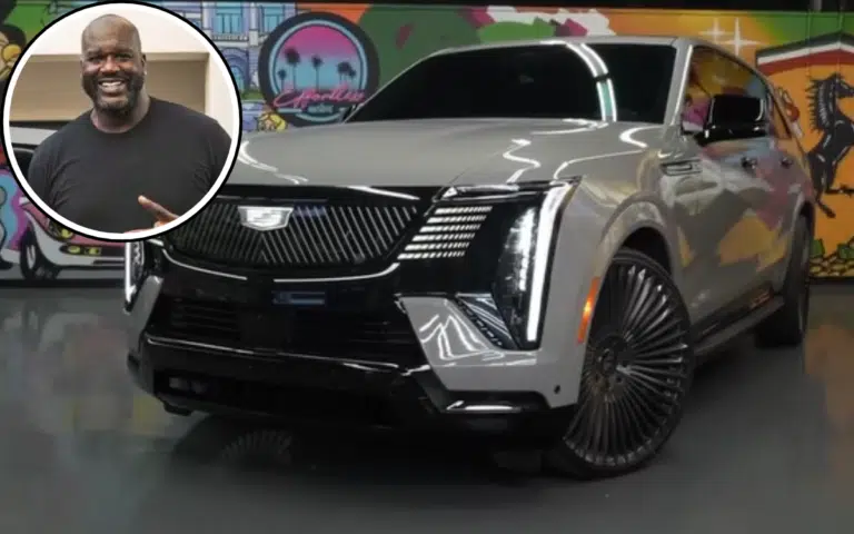 In the midst of selling cars, Shaq has a new Cadillac Escalade IQ and it's the first of its kind
