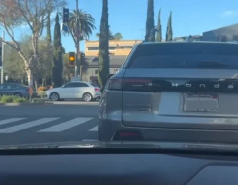 Man films what he claims is the quickest green light in LA after it lasts just three seconds at a West Hollywood intersection