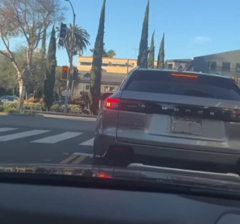 Man films what he claims is the quickest green light in LA after it lasts just three seconds at a West Hollywood intersection
