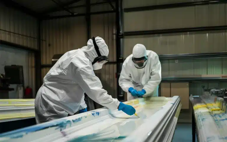 sons paint their father's casket using car painting skills