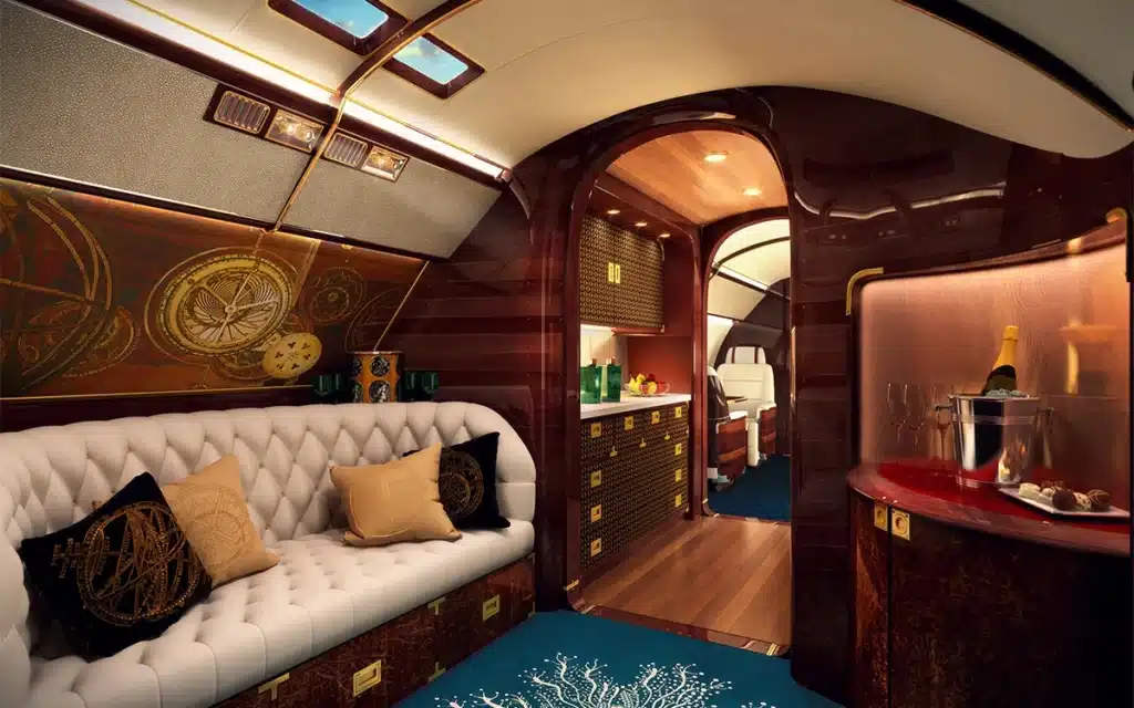 most luxurious private jet skyacht one superyacht