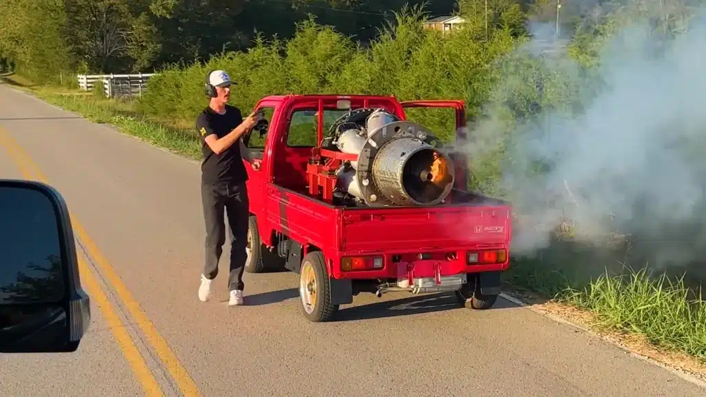 jet engine on a Kei truck