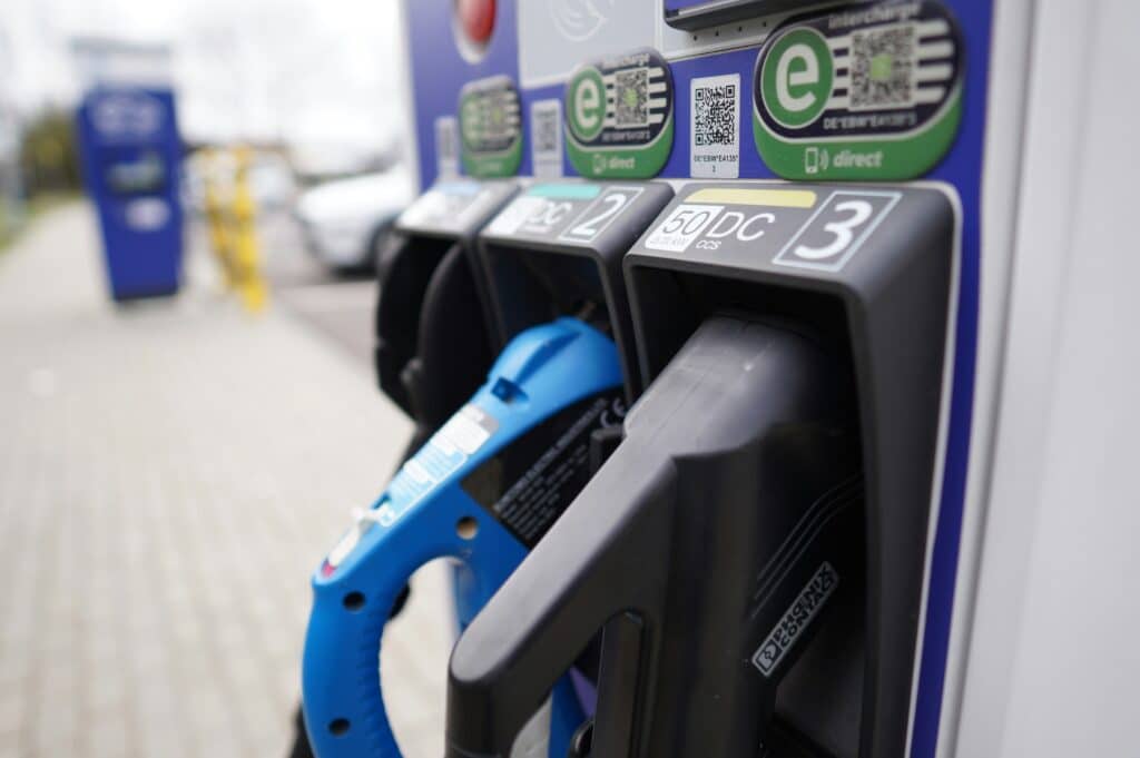 Image of a Ford Bronco at a gas station