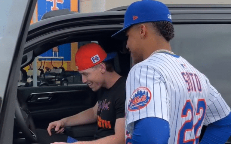 Mets player Brett Baty gave Juan Soto his old no.22 back so Soto bought him a $92,000 Tahoe