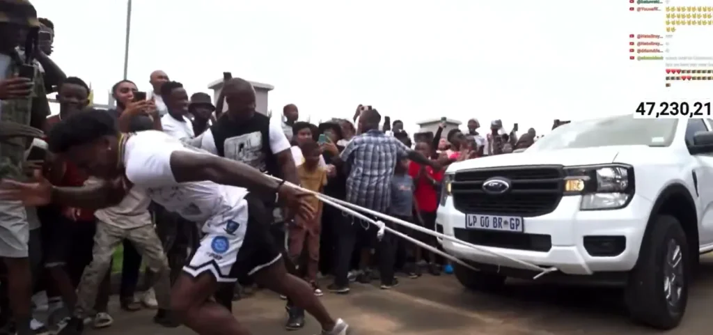 iShowSpeed stuns fans pulling massive Ford truck in sensational display of strength 