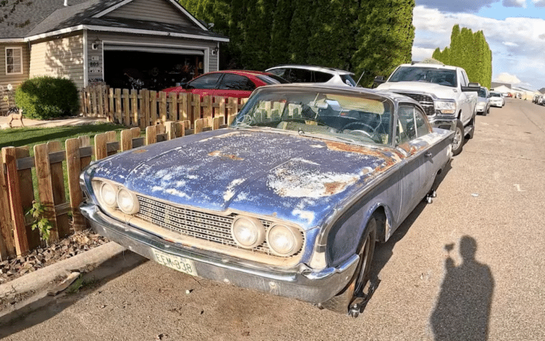 After rescuing a 1960 Ford Starliner this US man found a rare surprise hiding beneath the paint