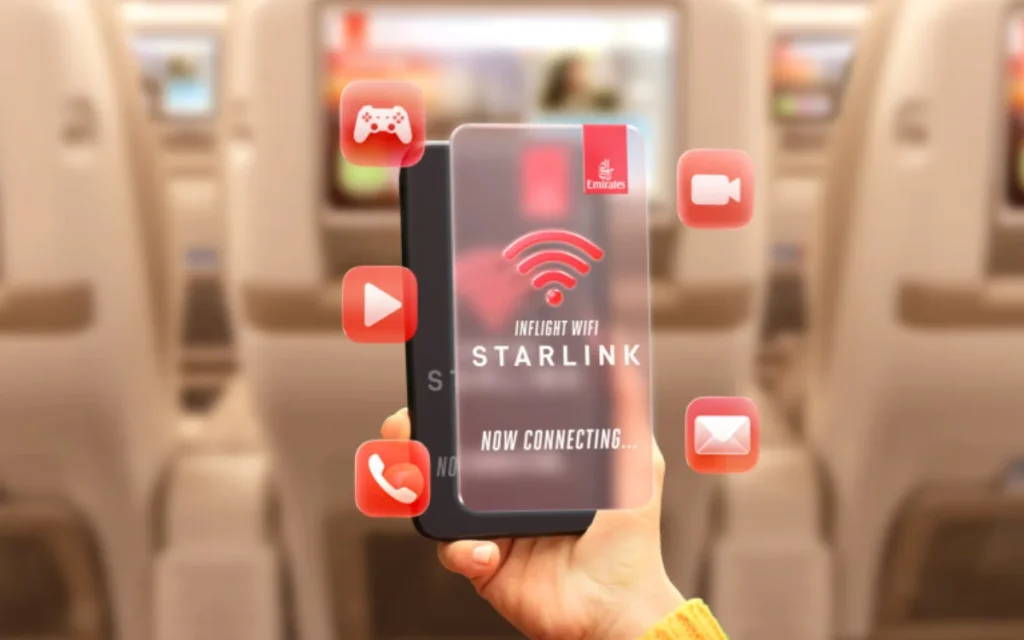Emirates is set to change the game when it comes to commercial flights after announcing it will offer free, super high-speed Starlink WiFi across its entire fleet