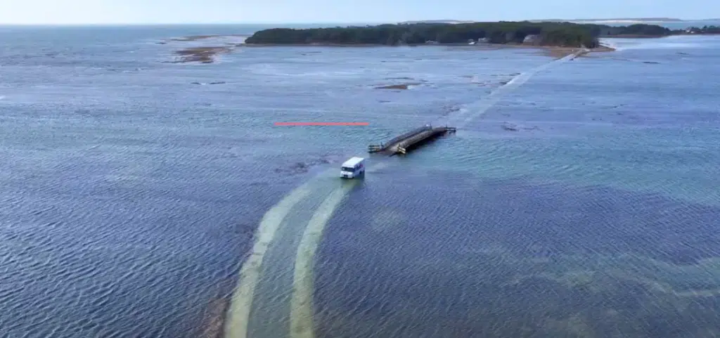 Massachusetts FedEx driver got stuck and had to be rescued from road that disappears once a day