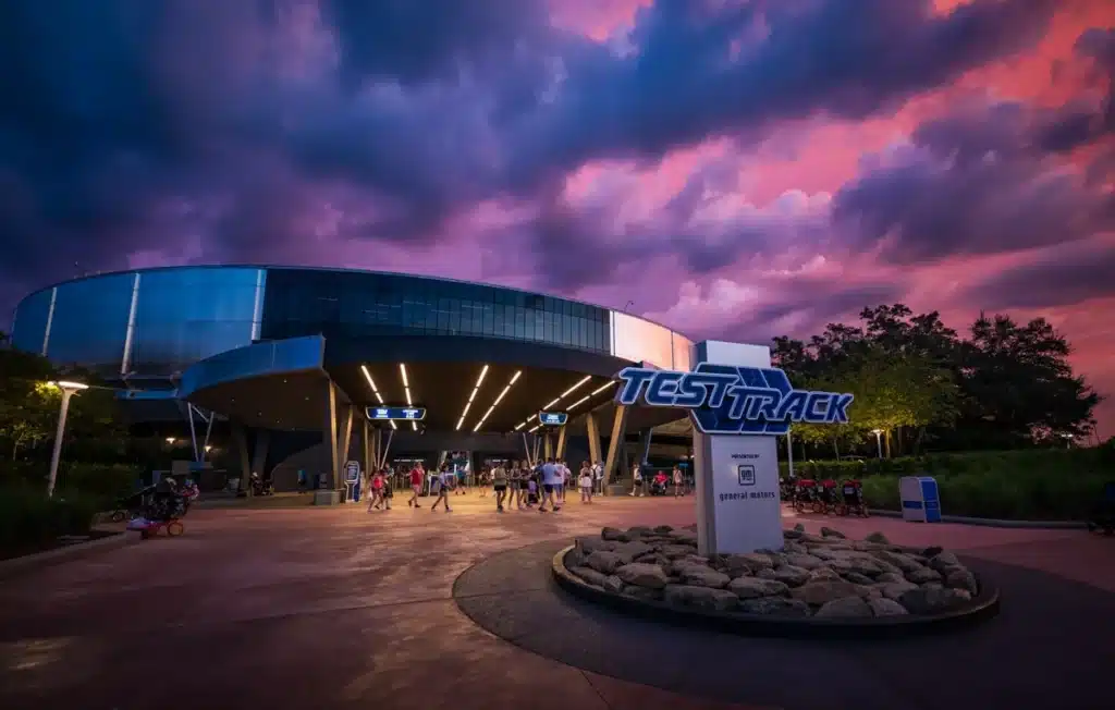 Walt Disney World Florida's Test Track 3.0 has been presented by GM to tell the magical tale of the history of transport