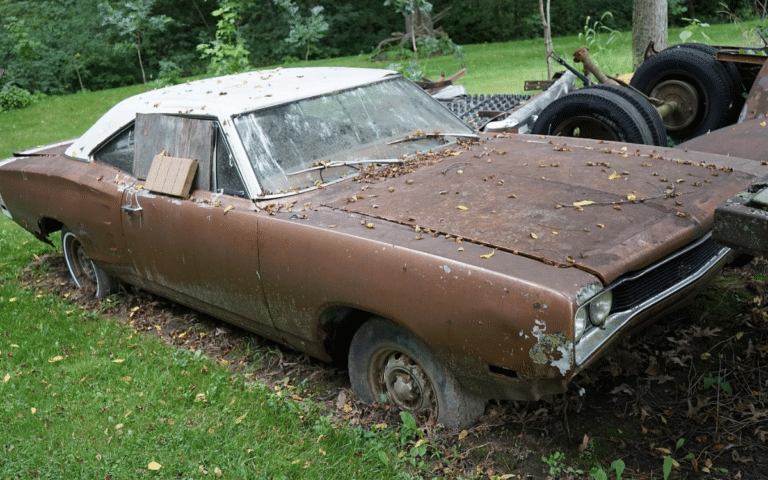 Uncovered American car graveyard has a classic 1969 Dodge Super Bee muscle car with rare feature worth $150k