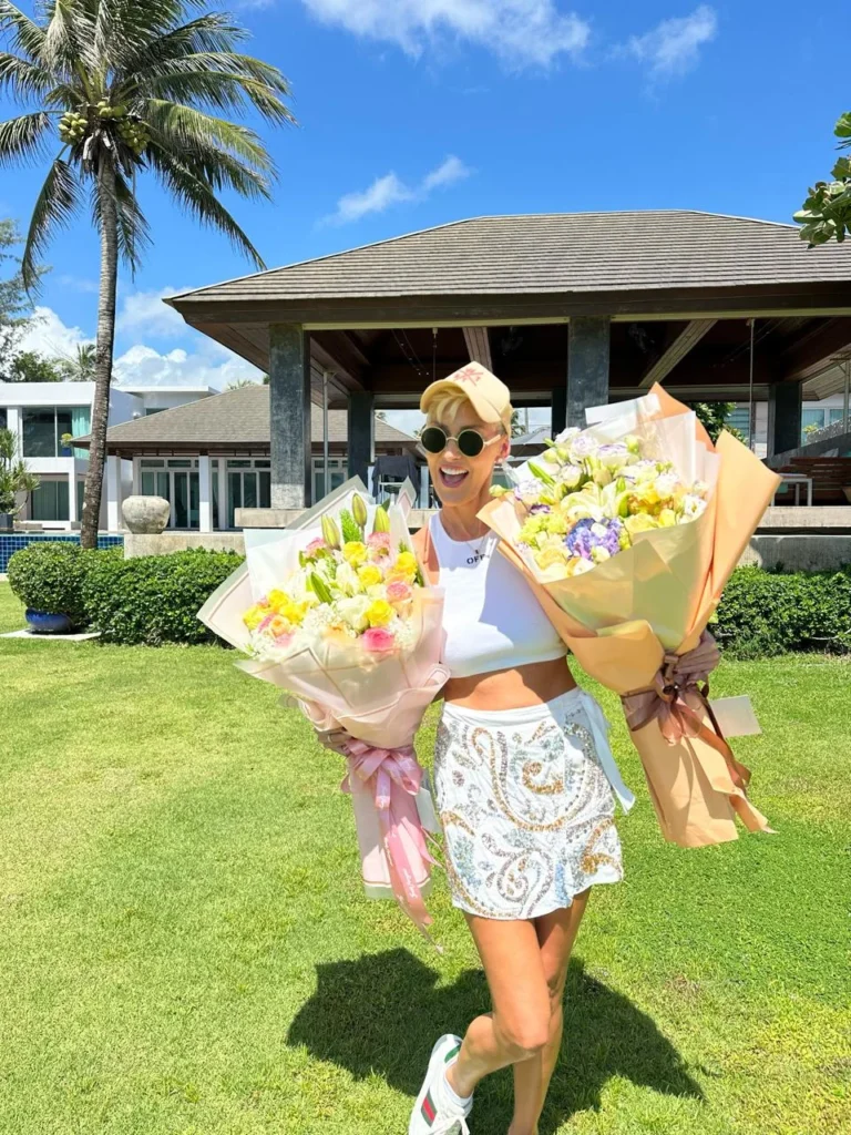 Supercar Blondie celebrated her 40th with trips to Mykonos and Phuket, marking the milestone with friends, fun, and a new focus