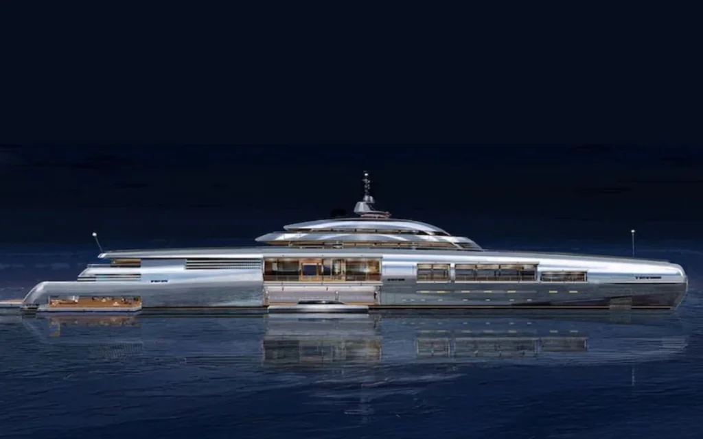 Gary Grant's 502-foot hybrid superyacht concept could be the largest and fastest of its kind, blending 50-knot speed with silent cruising