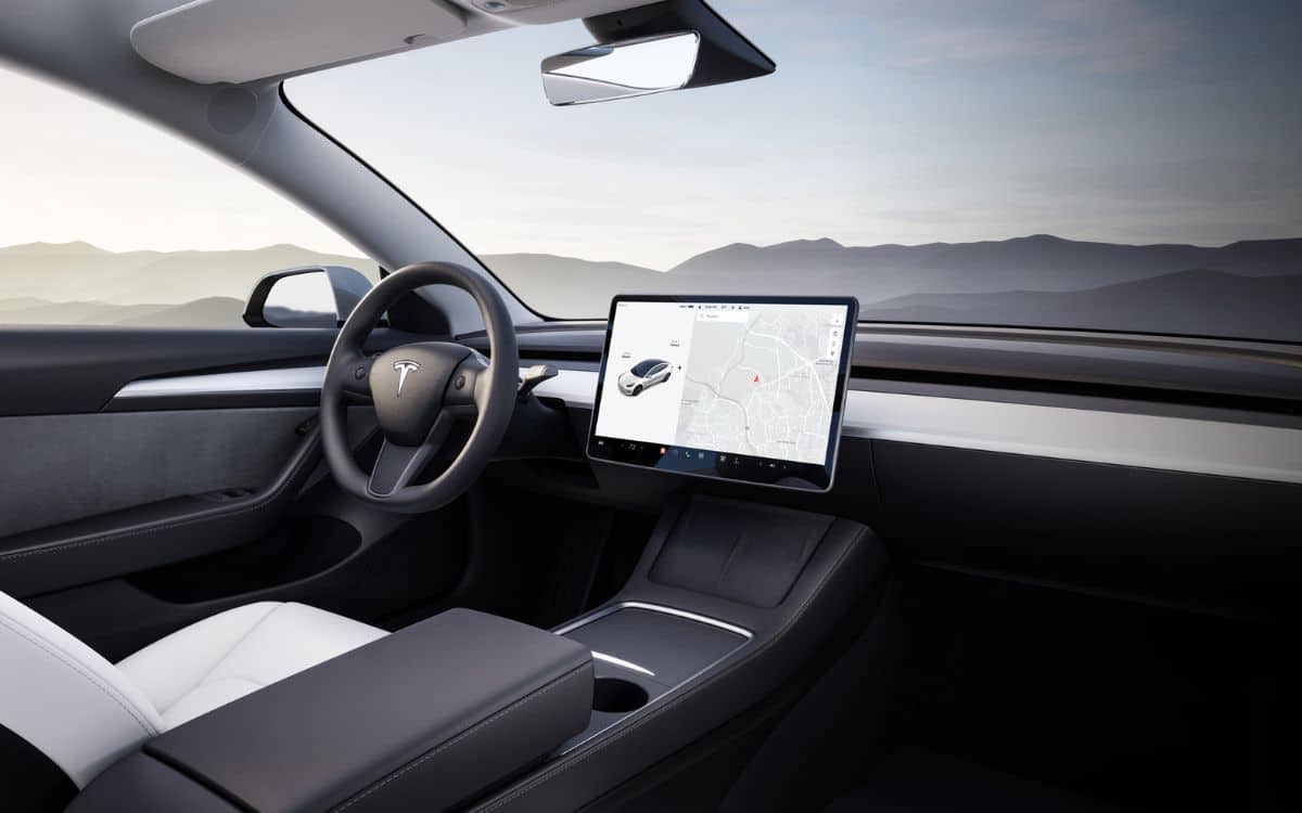 Tesla Model 3's interior.