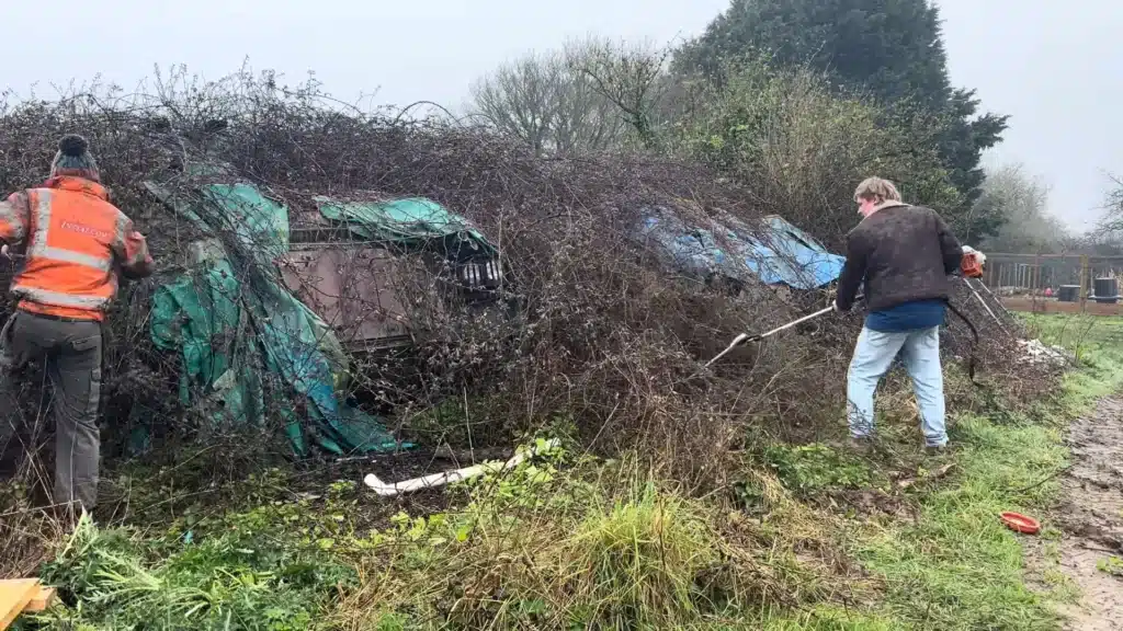 man rescues abandoned tank and starts it