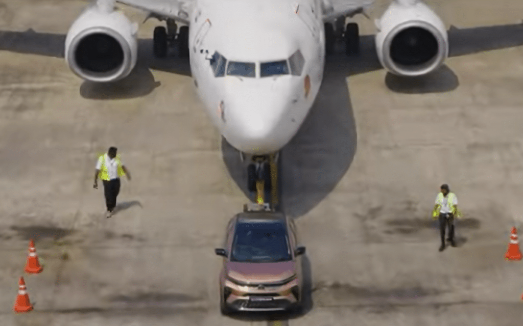 Tata Curvv set a new world record by towing a 48-ton Boeing 737