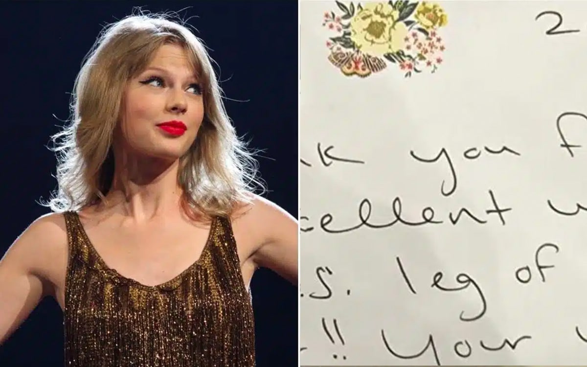 Taylor Swift featured image and Letter
