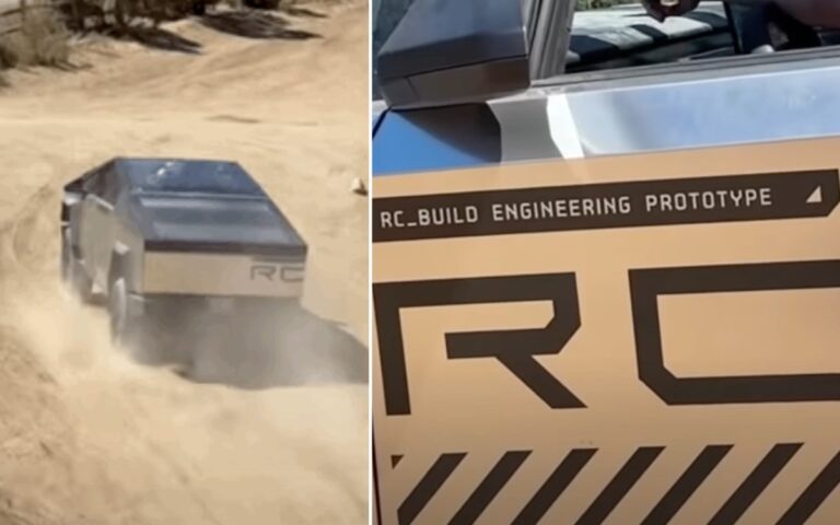 Guy stumbles across Tesla Cybertruck duo off-road testing in California park