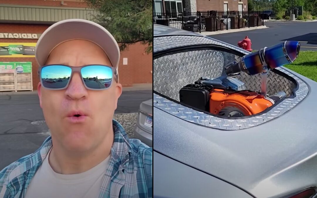 Guy puts gas generator in his Tesla to avoid plugging it in during road trip