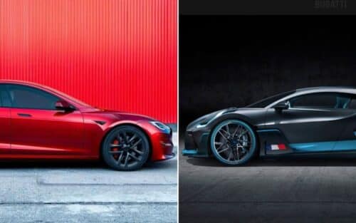 Watch the Tesla Model S Plaid take on the Bugatti Divo in drag race for the ages