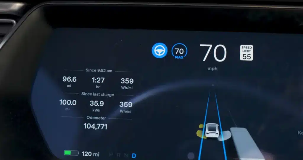 tesla model x range test