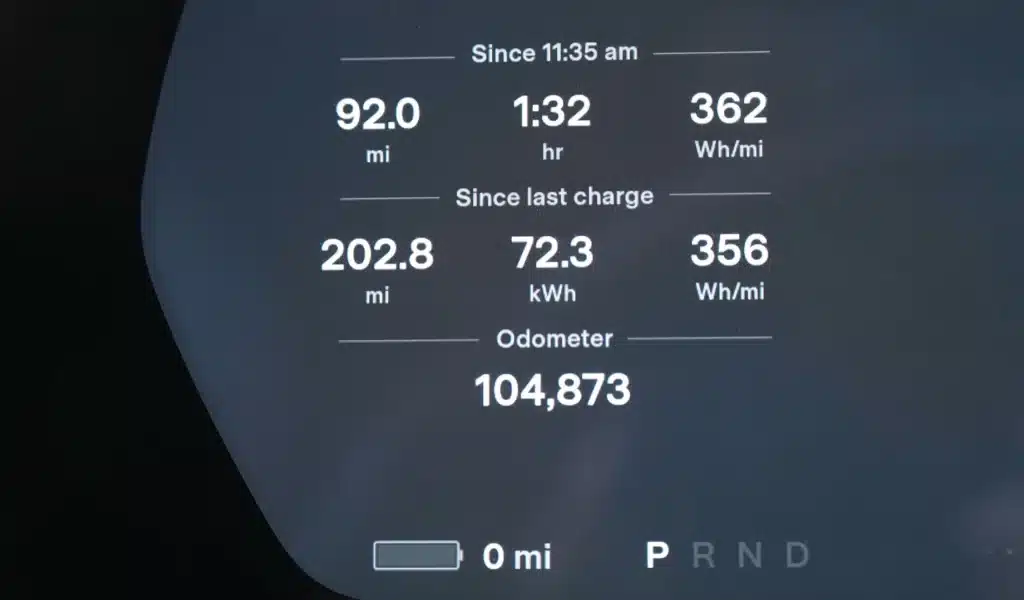 tesla model x range test