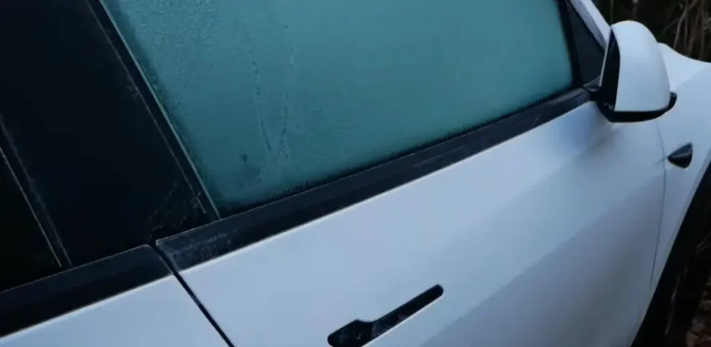 Man with frozen Tesla Model Y sees how quickly he can get the car defrosted and working with pre-conditioning in freezing temperatures