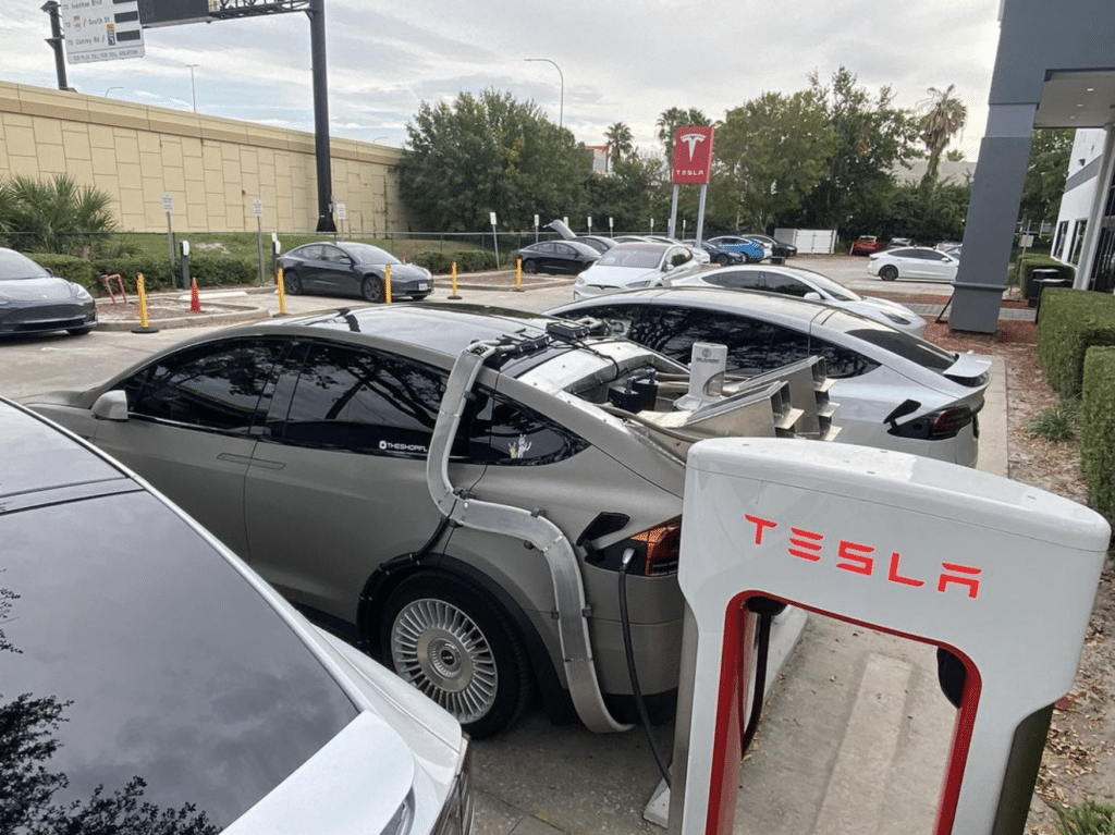 Florida automotive shop builds a Tesla Model X Plaid Time Machine