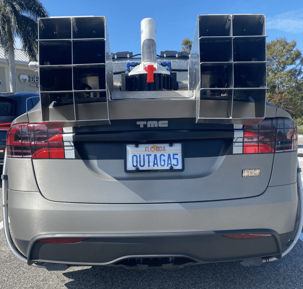 Florida automotive shop builds a Tesla Model X Plaid Time Machine