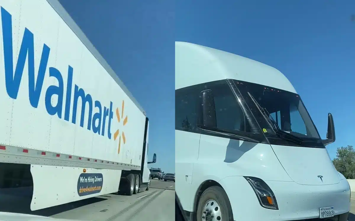 Walmart-branded Tesla Semi spotted rolling through California