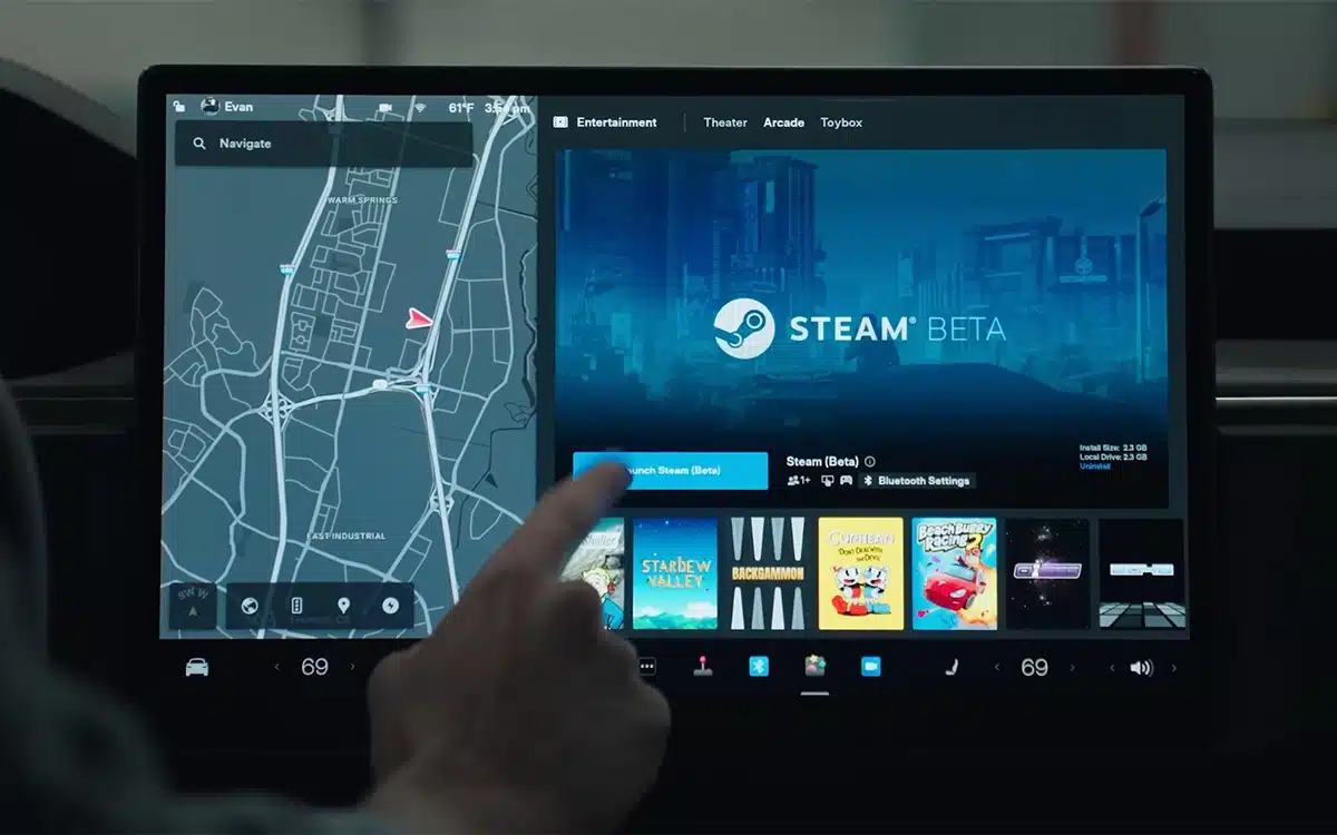 You will no longer be able to play Steam games in new Tesla cars
