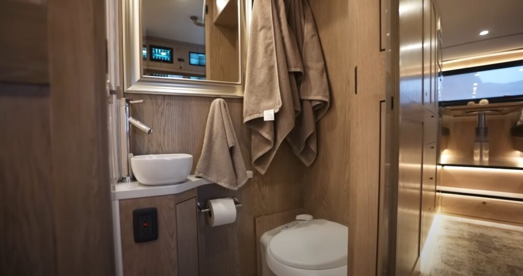 2023 EarthRoamer SX off-road RV bathroom