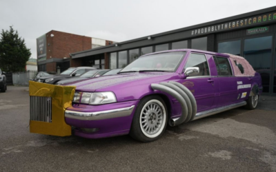 ‘The Pimp Mobile’ is an Austin Powers-inspired modified  Volvo Limo
