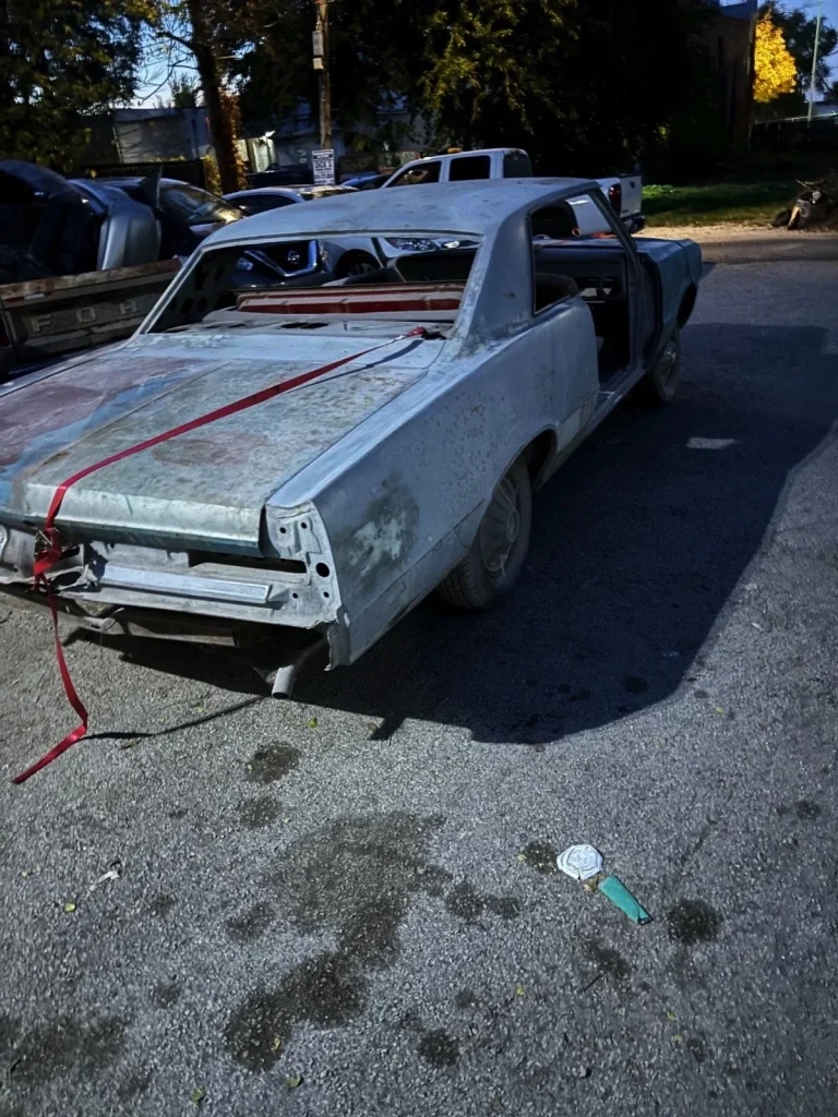 One of the first Pontiac GTO muscle cars ever built is for sale but it is literally falling apart