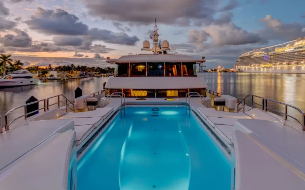 The stunning and surprisingly fast Thunder superyacht was created with a single goal in mind: allowing its owner to have breakfast in Saint-Tropez, lunch in Monaco, and dinner in Portofino