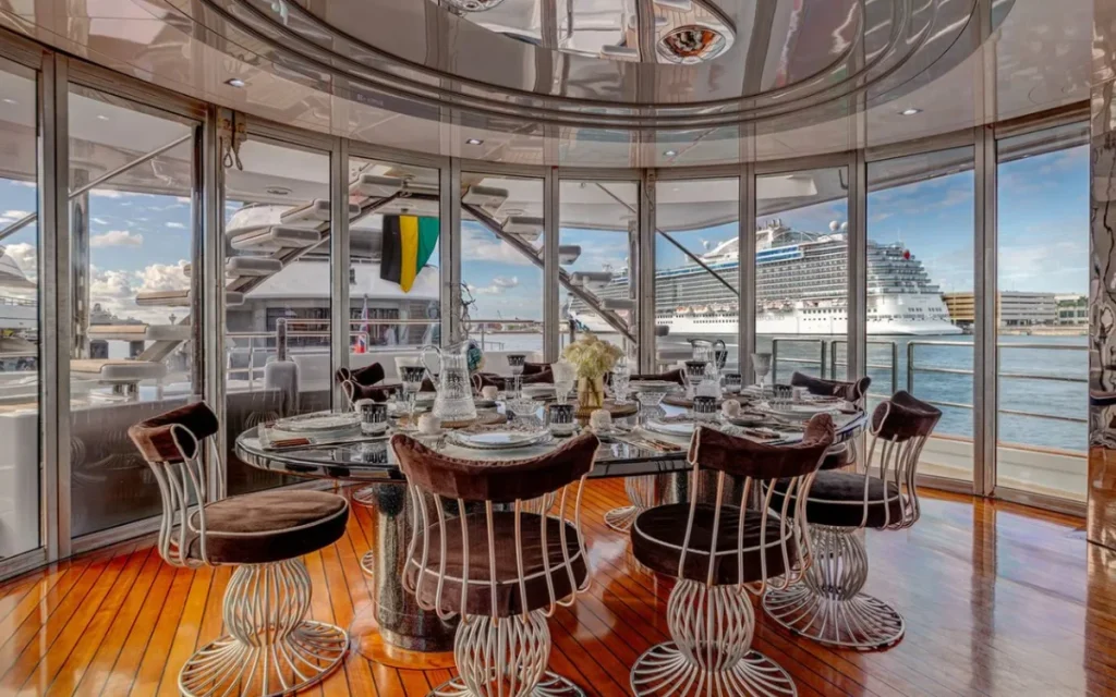 The stunning and surprisingly fast Thunder superyacht was created with a single goal in mind: allowing its owner to have breakfast in Saint-Tropez, lunch in Monaco, and dinner in Portofino