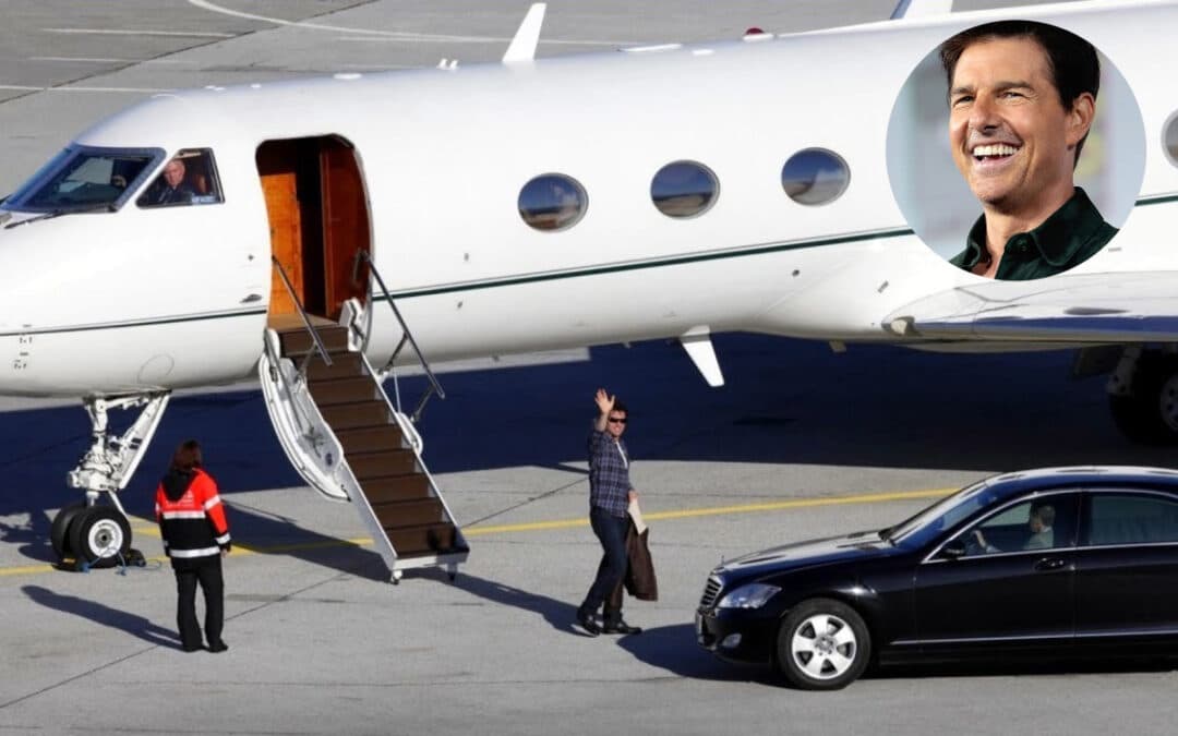 Tom Cruise owns a 26m private jet with a spa and theater