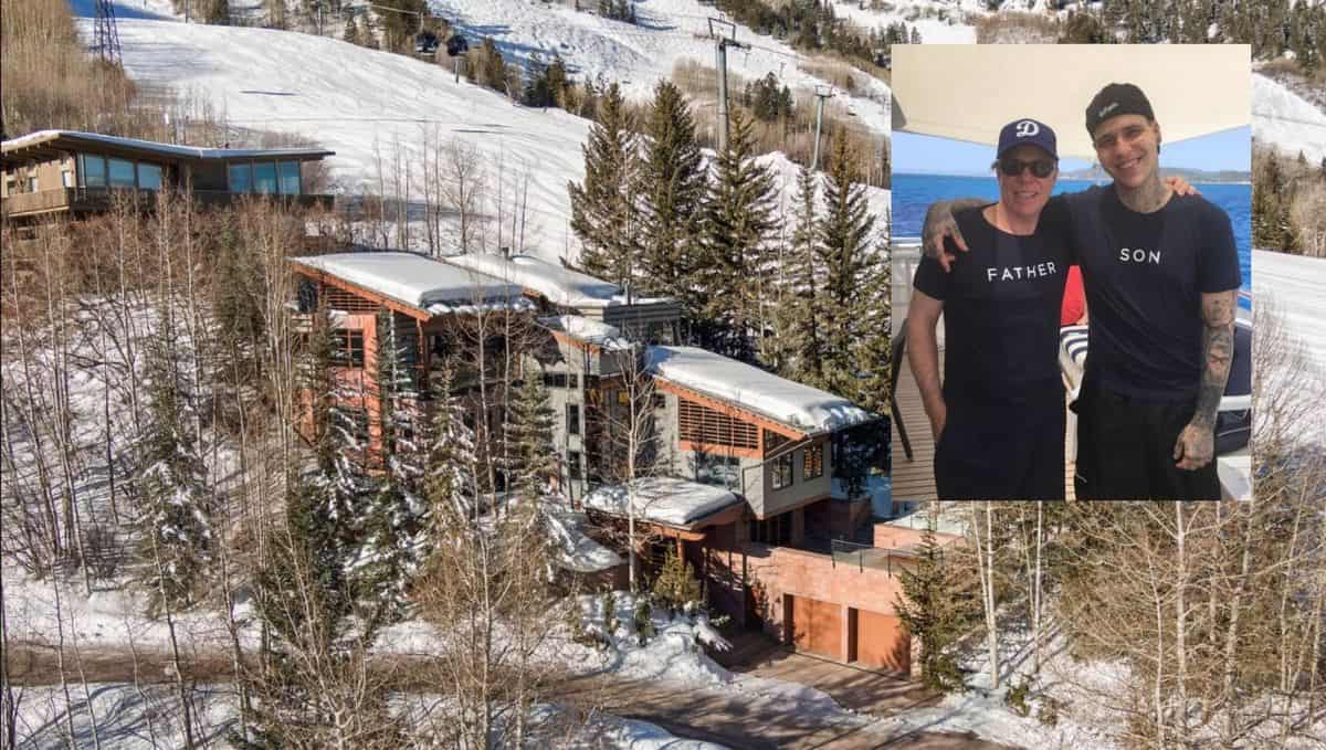Tommy Hilfiger pictured in inset on his former Aspen home.