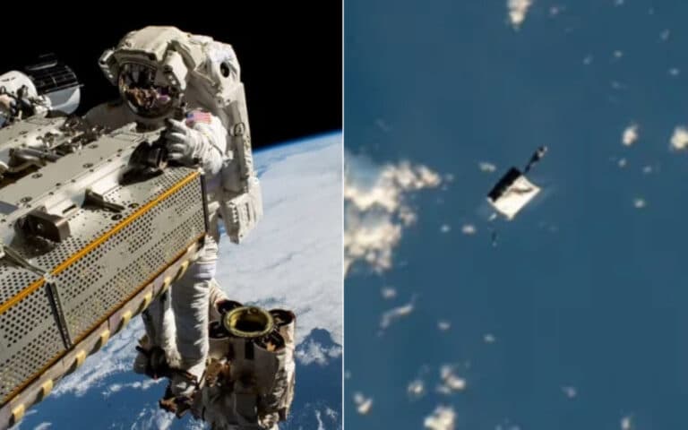 Tool bag dropped in space is orbiting Earth at 17,000mph and will be visible this week