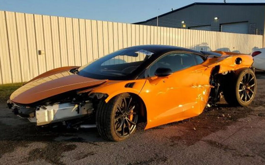 Someone just bought this totaled McLaren Artura at auction
