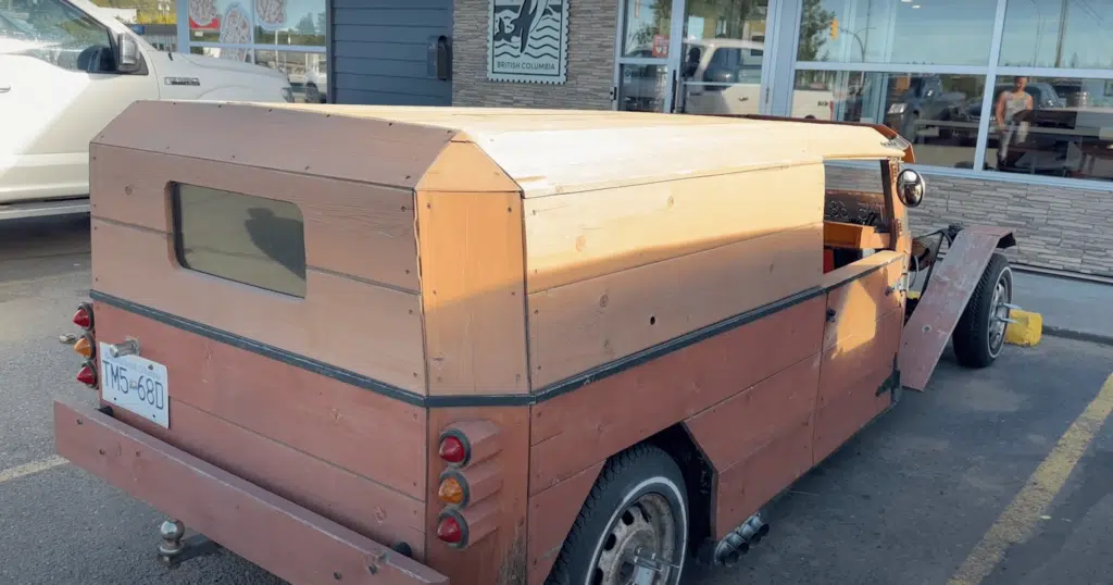 Garden shed on wheels turns out to be a 1970 Toyota Corolla