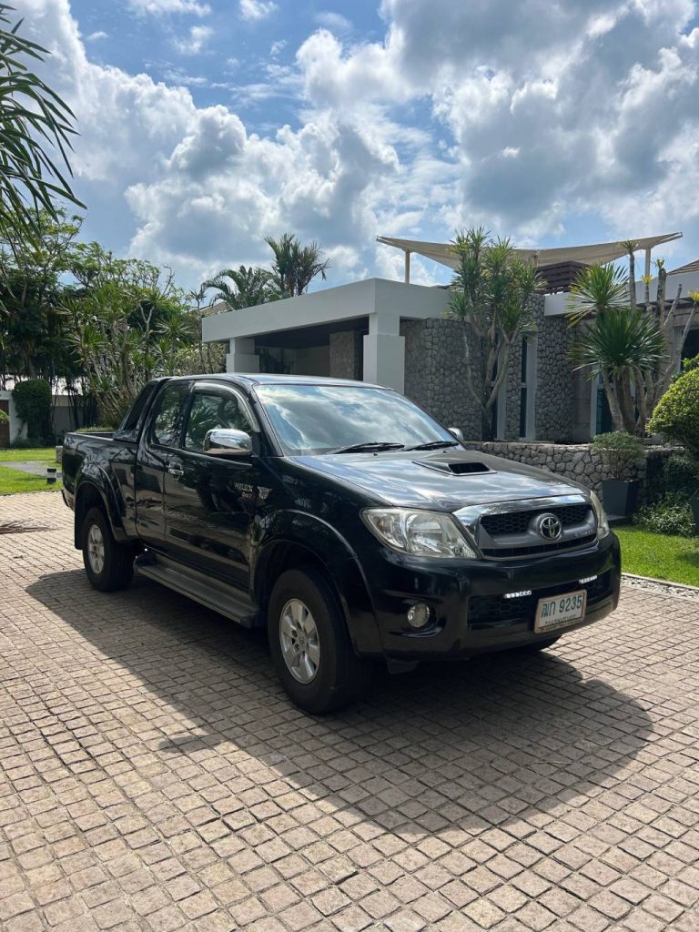 Alex Hirschi drove a Toyota Hilux while in Thailand